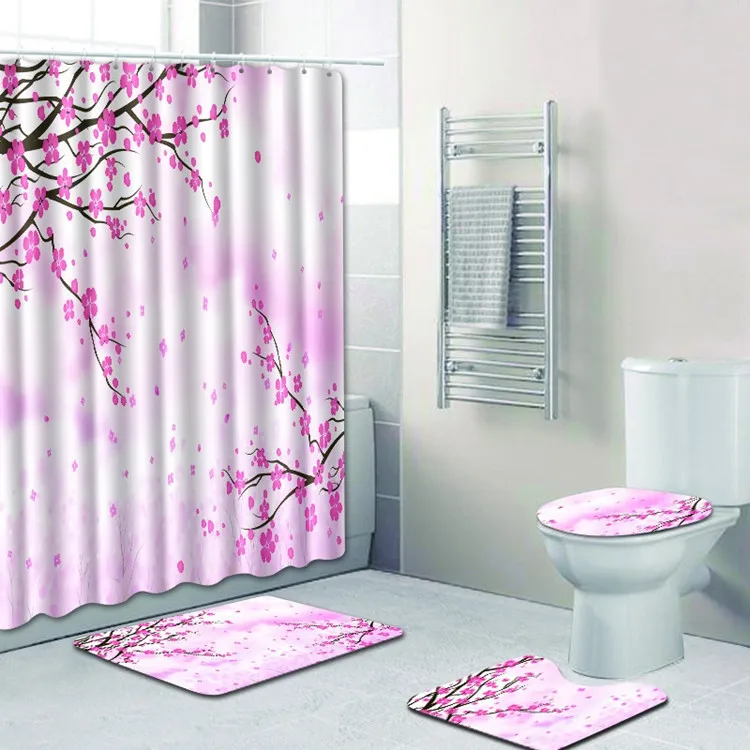 4 шт., коврик для ванной комнаты, коврик для ванной, нескользящий, Tapis Salle De Bain Alfombra Bano