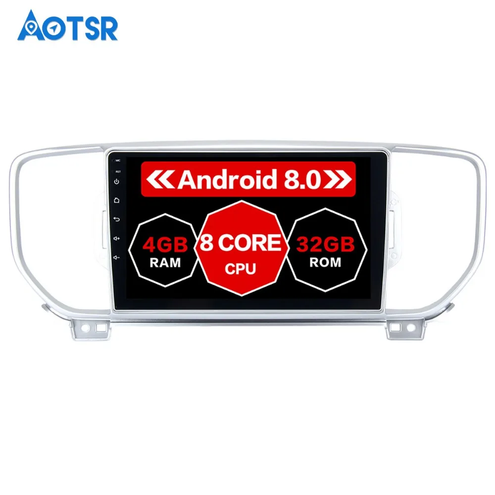 Автомобильный мультимедийный плеер 9 дюймов IPS Android 8 0 для Kia Sportage стерео 2015 2016