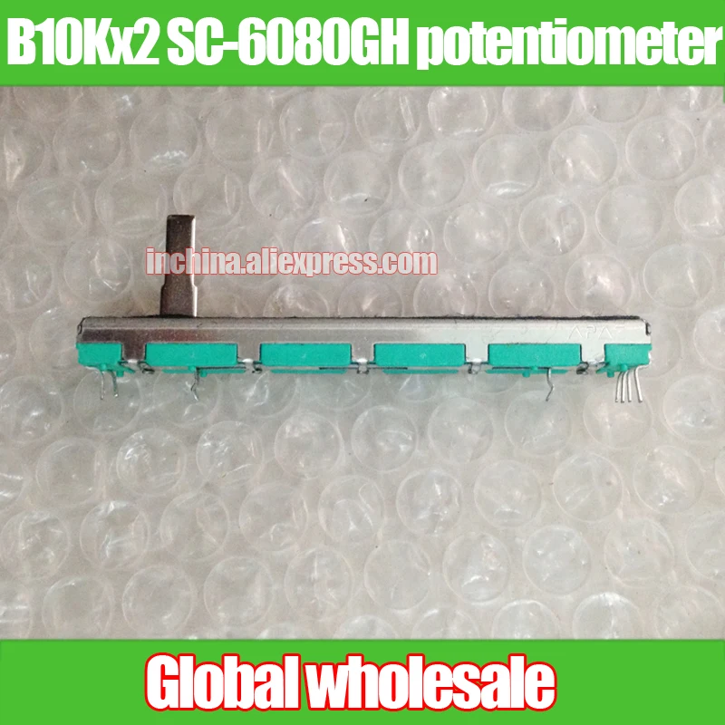 Миксер Fader 75 мм B103 B10Kx2 / SC-6080GH B10K 15C прямой потенциометр слайда для Yamaha BEHRINGER 4 шт. |