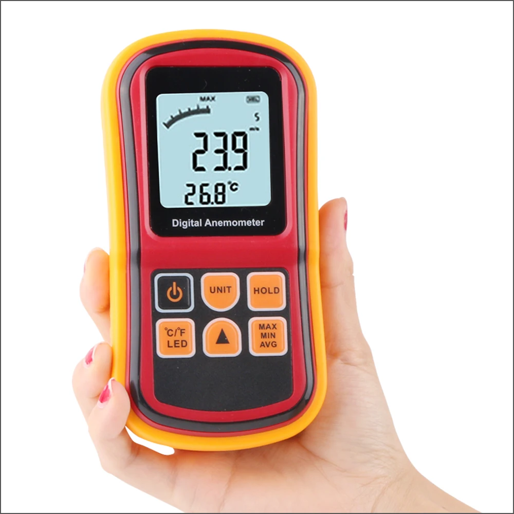 RZ измеритель скорости GM8901 45 м/с Anemometro ЖК-дисплей цифровой анемометр измеритель скорости воздуха измеритель температуры