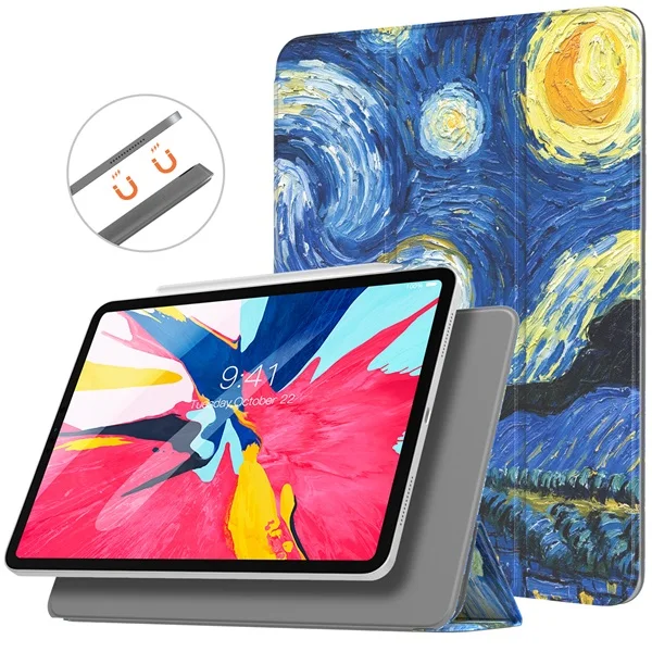 Чехол MoKo для iPad Pro 11 [Поддержка магнитно прикрепить заряд/пара] тонкий легкий смарт-чехол-подставка с автоматическим пробуждением - Цвет: starrynight
