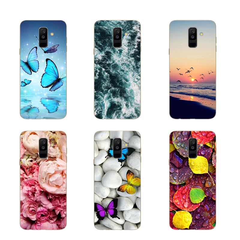 Для capa Samsung Galaxy A6 Plus 2018 чехол Силиконовый ТПУ для Funda plus A 6 a6 +|Бамперы| |