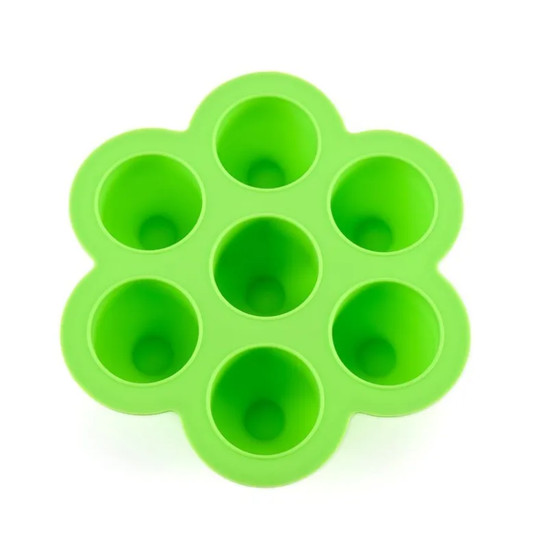 7 отверстий безопасный силикон Детские Цветочные решетки контейнер для еды