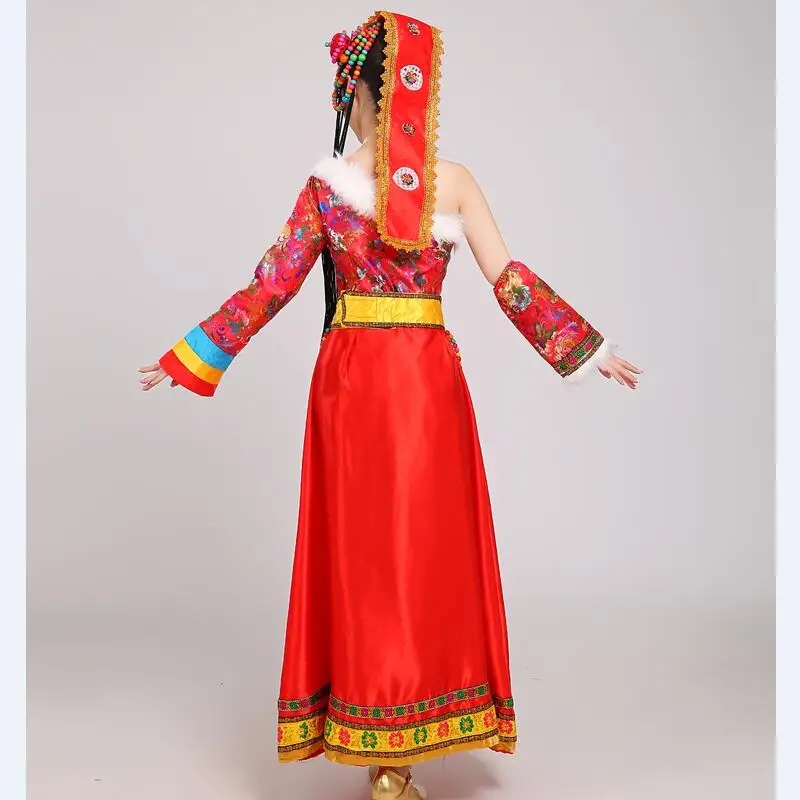Chinese traditional national dress Mongolian Dance performance Clothing female costume dance costumes | Тематическая одежда и