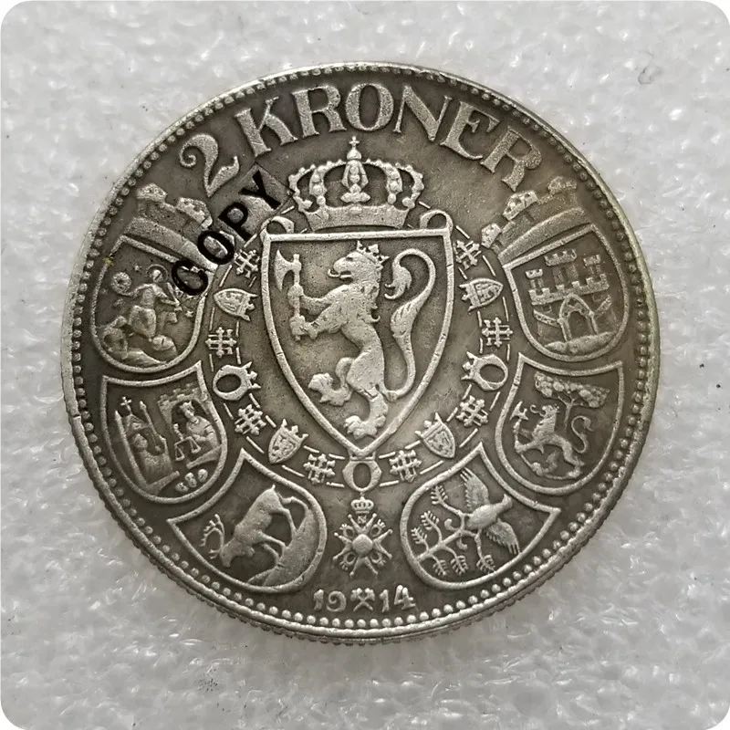 Копии монет 2 Kroner - Haakon VII Норвегия 1908-1916 | Дом и сад