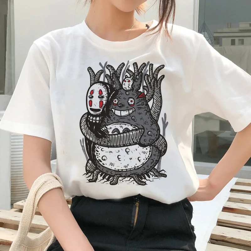 Totoro Spirit Out Футболка Studio Ghibli femme японский мультфильм Аниме женская футболка Миядзаки Хаяо одежда женская кавайная - Цвет: 5205