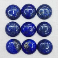 fashion lapis lazuli 20mm 10pcslot natural stone round bead charm high quality cab cabochon beads for jewelry making wholesale