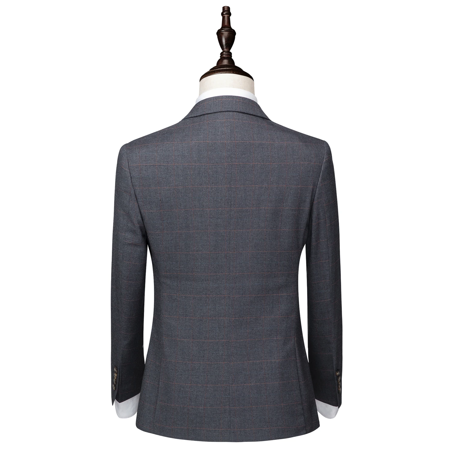 OSCN7 двубортный костюм Для мужчин 3 шт. Slim Fit Досуг 2018 Новый костюмы осень