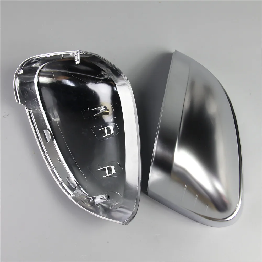 

For Audi B9 A4 A5 S4 a Pair of Matte Chrome Rearview Mirror Shell Cover Protection Caps Covers
