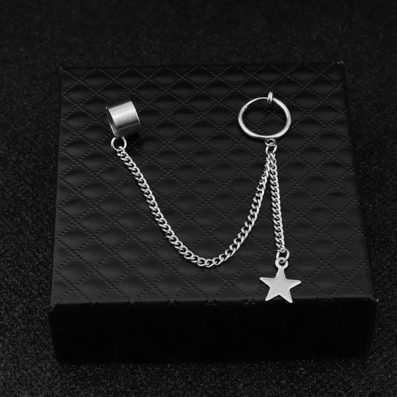2 Модные ювелирные изделия 1 шт. KPOP Bangtan Boys Album JIMIN star серьги-гвоздики из нержавеющей стали двойные пирсинг серьги звезда Луна ювелирные изделия - Окраска металла: 2