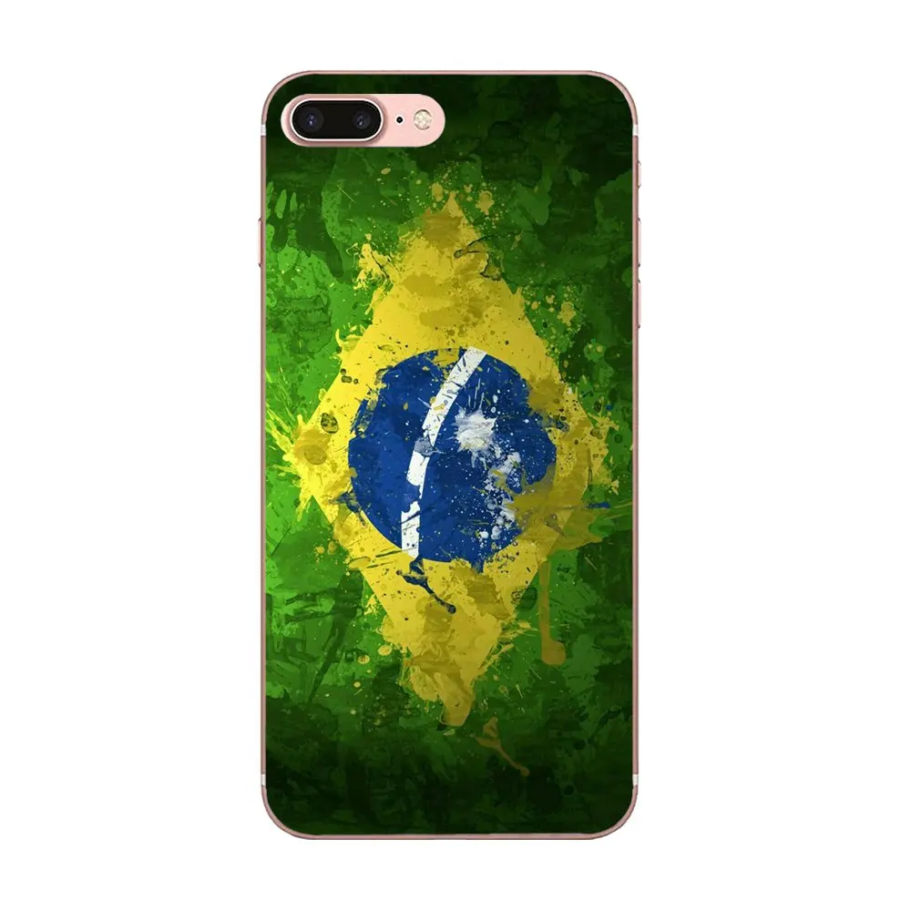 Для Apple iPhone 4 4S 5 5C 5S SE 6 6S 7 8 Plus X XS Max XR мягкий чехол с принтом бразильский флаг