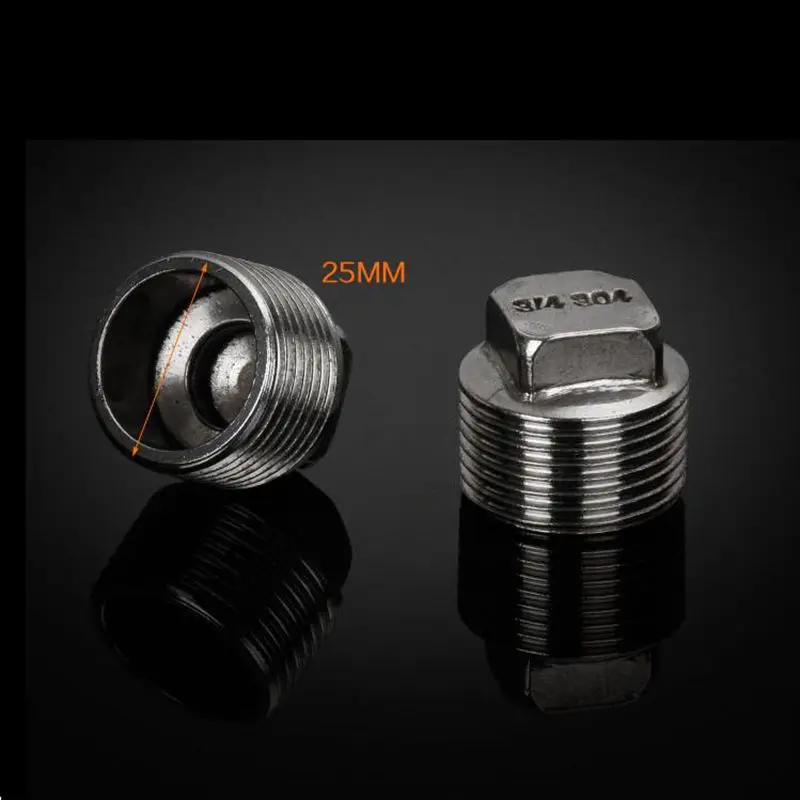 

3/4" BSP Male Thread 201 Stainless Steel Pipe Countersunk Plug Hex Head Socket Pipe Fittings End Cap