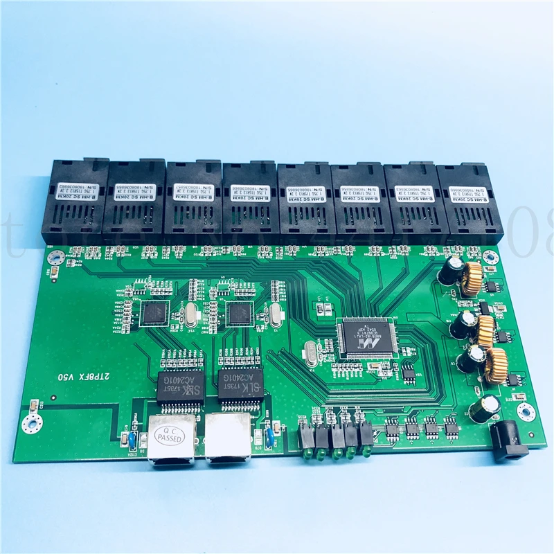 8G2E большая плата промышленного класса Gigabit Ethernet коммутатор 8*1 25G волоконный порт