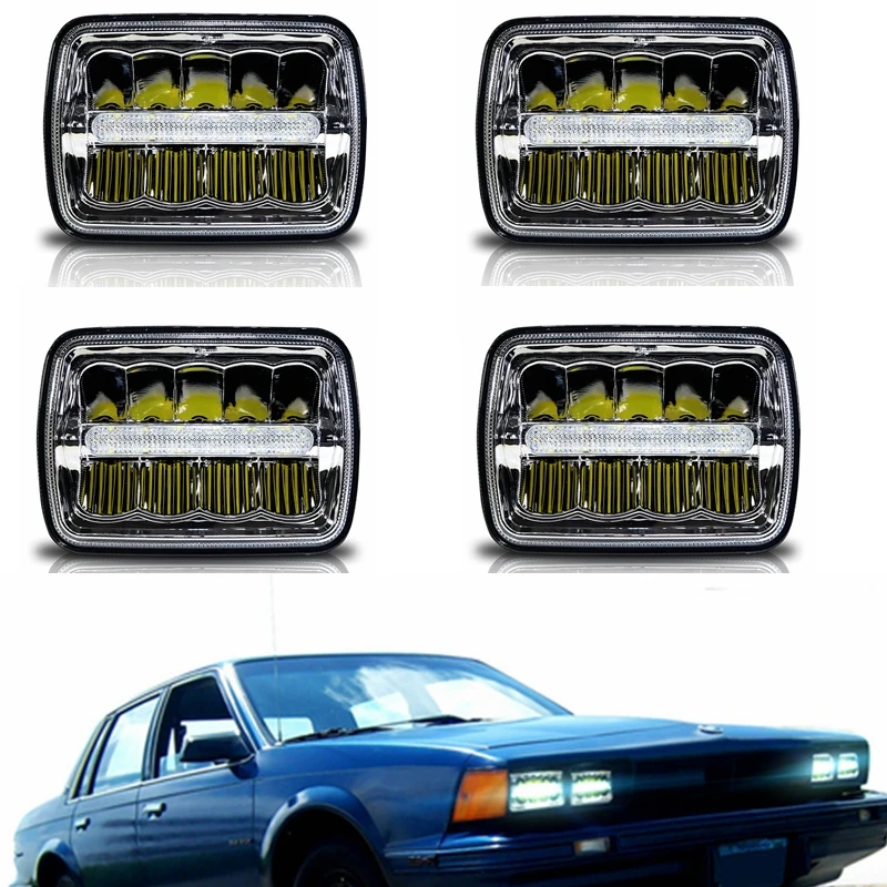 4x6 квадратный морской Светодиодный светильник 12V 24V s лампы H4 45W для грузовика