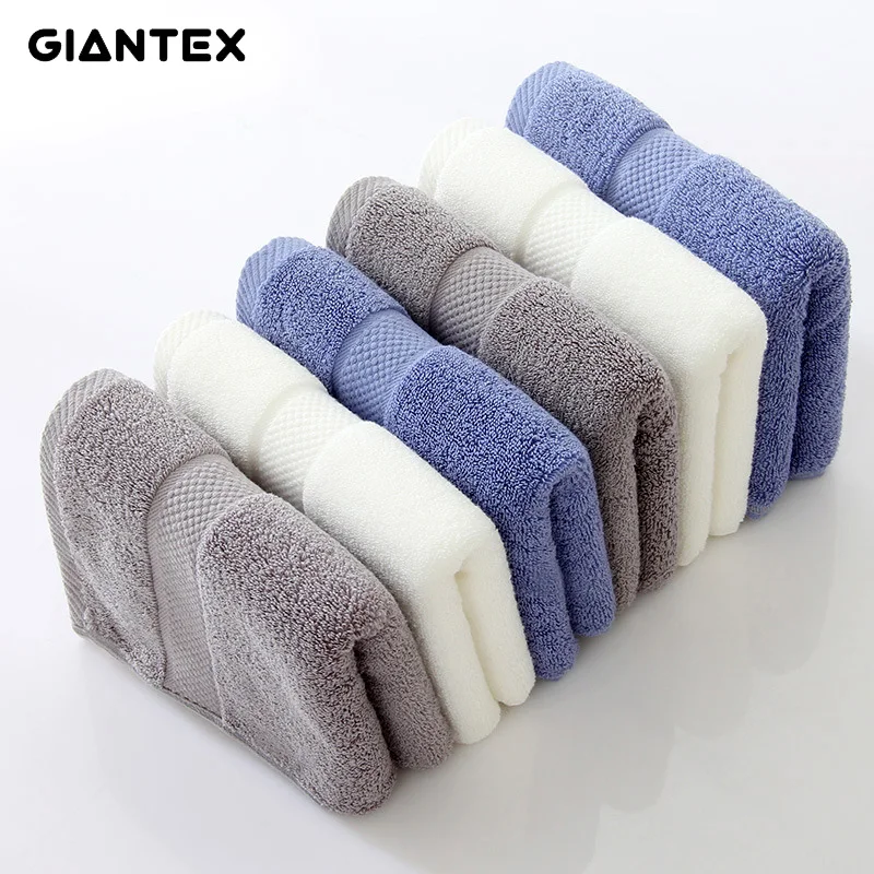 GIANTEX 140 г Хлопковое полотенце для лица толстые супер впитывающие полотенца ванной