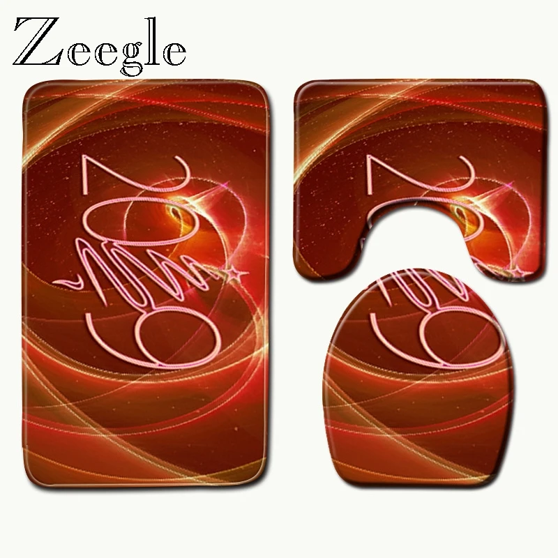 Нескользящий коврик Zeegle с поглощением воды для ванной туалета из микрофибры душа
