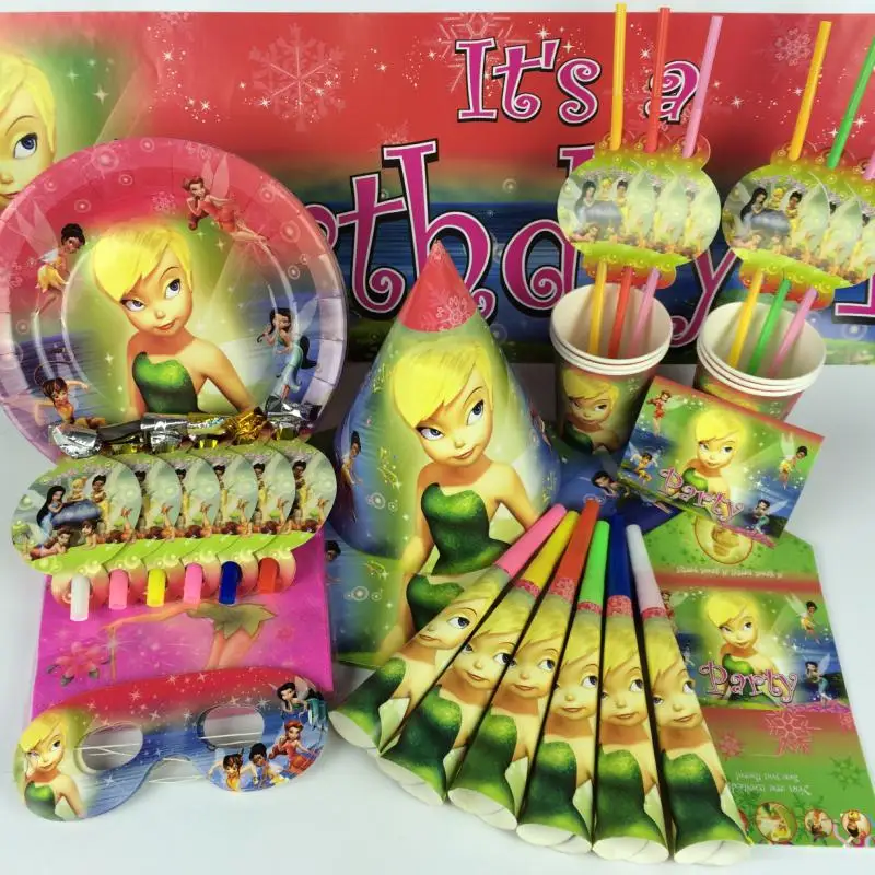 Omilut мультфильм Flf Tinkerbell день рождения одноразовые салфетки розовое крыло