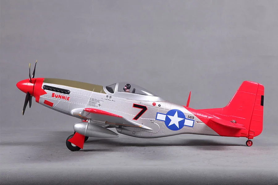FMS 800 мм/Mini Warbird P51/P-51 D Mustang V2 красный хвост PNP Duralble EPO весы радиоуправляемая модель