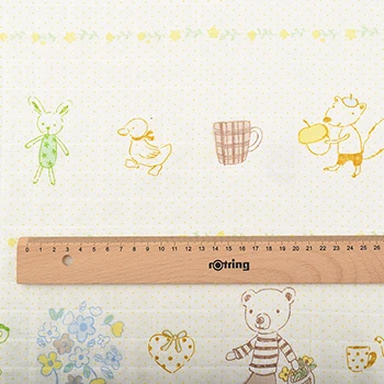 E 1 piece 50x160cm Chainho, мультфильм серии, хлопчатобумажная ткань, двойной слой для DIY шитья и квилтинга Детские банные полотенца, подгузники, нагрудники материал, половина метра - Цвет: E 1 piece 50x160cm