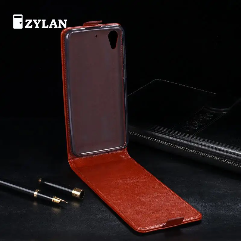 ZYLAN Flip Leather Case For HTC Desire 728 728G D728T D728W Up and Down Cover Shell Housing Back Coque Capa + GIFT | Мобильные