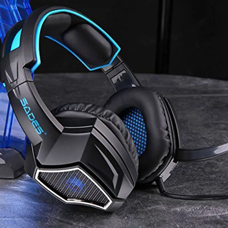 Игровая гарнитура SADES Spirit Wolf USB 7 1 Surround Sound проводные наушники с микрофоном
