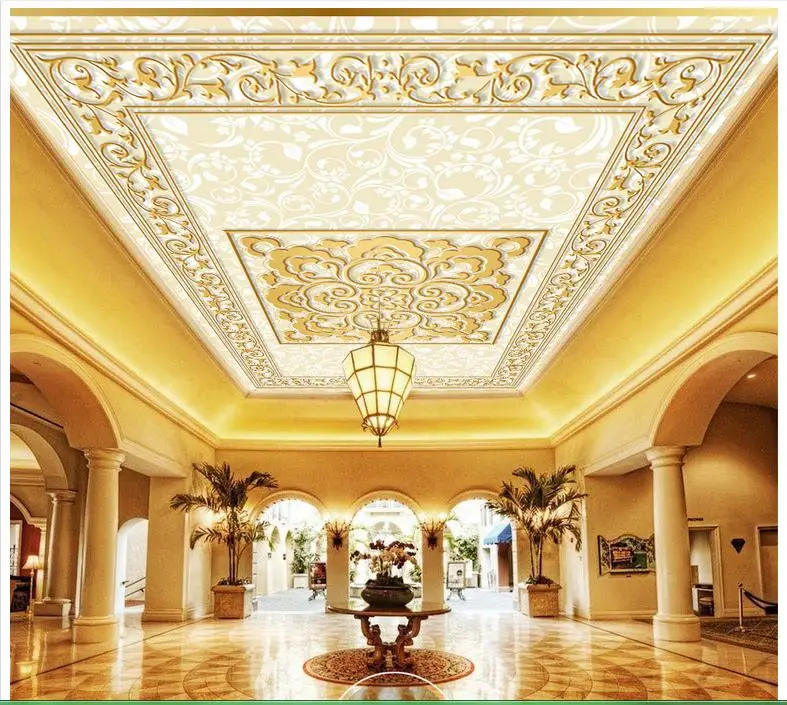 3d потолочные обои на заказ европейский стиль Потолочная рама рамка Зенит для