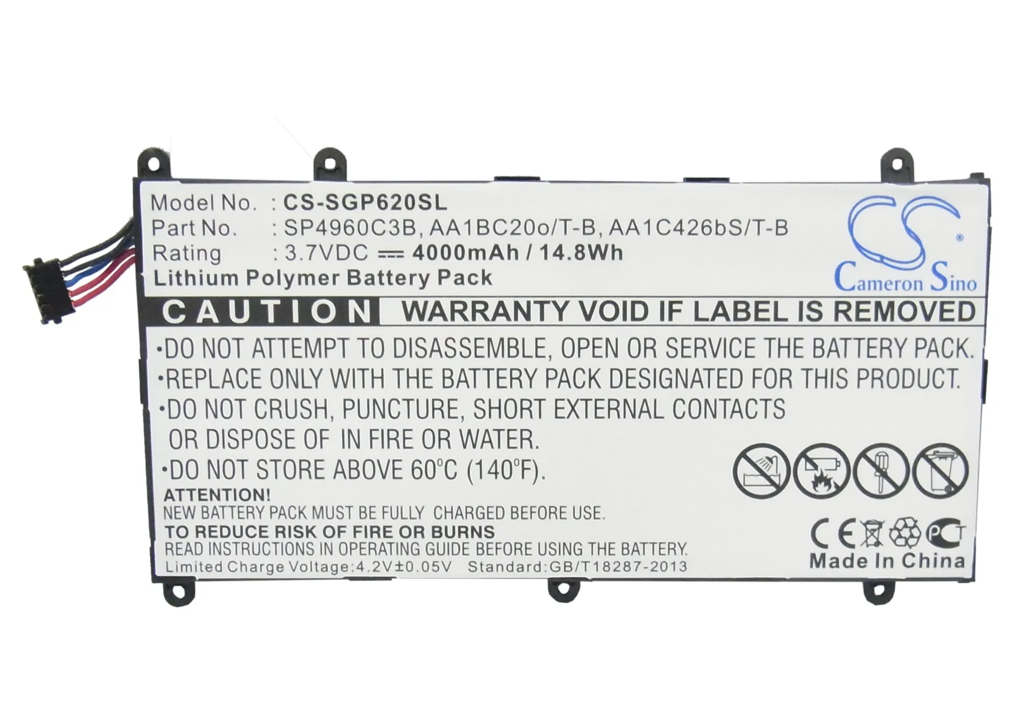 Аккумулятор Cameron Sino SP4960C3B 4000 ма · ч для Samsung GT P3100 P6210 I705 T869 P3110 с |Батареи планшетов и