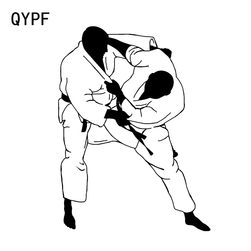 

QYPF 12*16.2CM Interesting wrestling Decor Stickers Car Styling Accessories Decals Vinyl Black Silver C16-0402