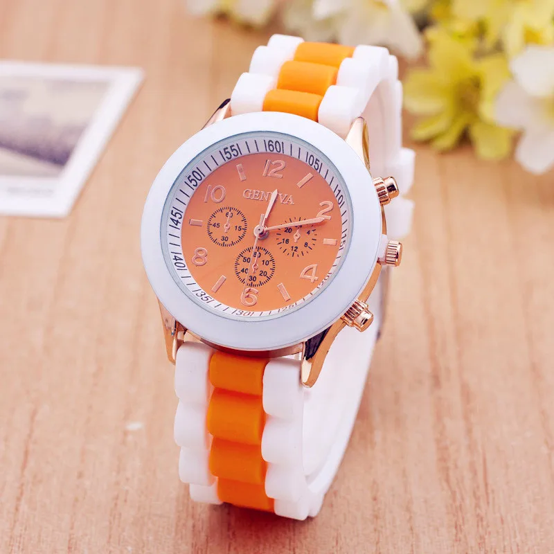 Модные Топ унисекс relogio masculino relojes Para Hombre Curren силиконовые подарочные двухцветные
