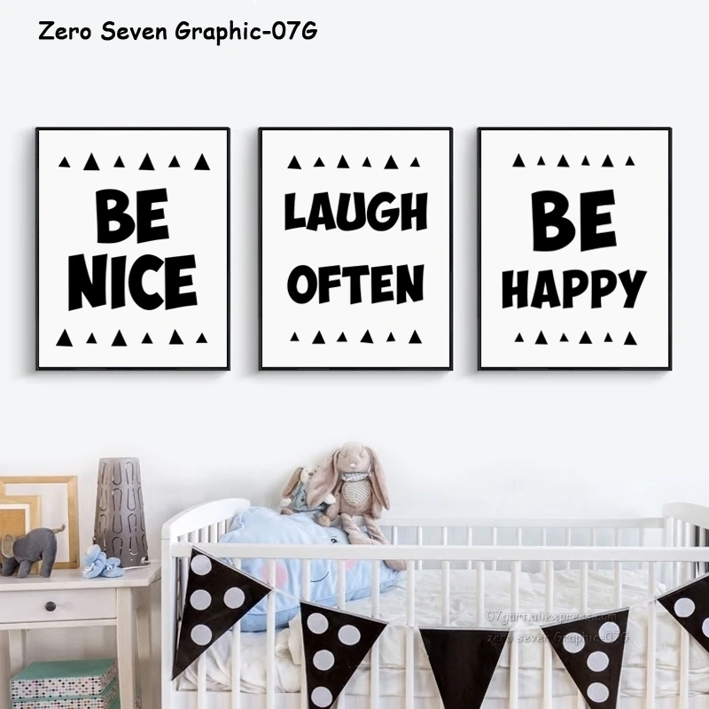 Canvas Painting Child Inspirational Phrase Poster And Print Picture Bedroom Art Wall Home Decoration | Дом и сад