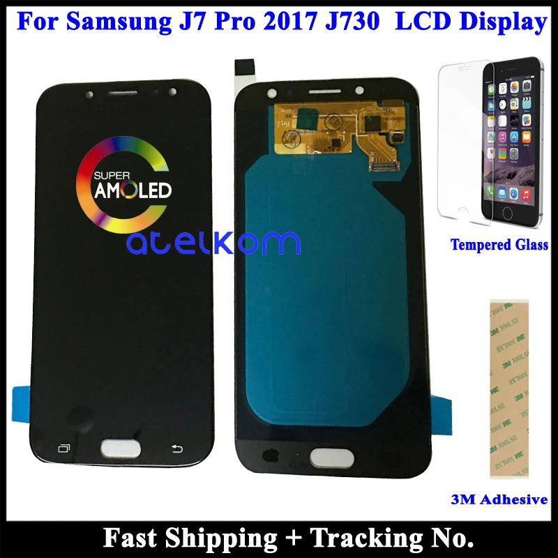 ЖК дисплей AMOLED для SAMSUNG J7 pro 2017 J730 сенсорный дигитайзер в сборе|screen touch|display amoledlcd