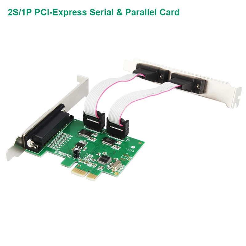 PCIe 2 порта DB9 Серийный RS232 и 1 порт параллельный принтер DB25 (LPT1) карта контроллера