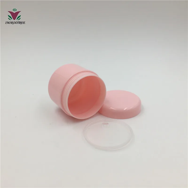 

Free shipping 100pcs 30g 30ml Candy Color PP Face Cream Gel Jar with Dome Lids