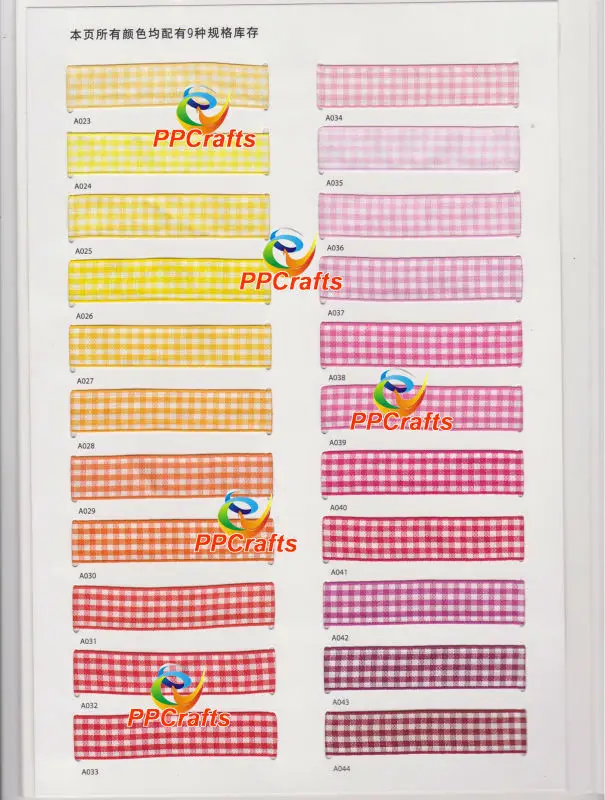 Лента PPCrafts оптом/OEM 3/8 дюймов 9 мм Gingham лента 100yds/рулон забирать от 76 цветов | Дом и