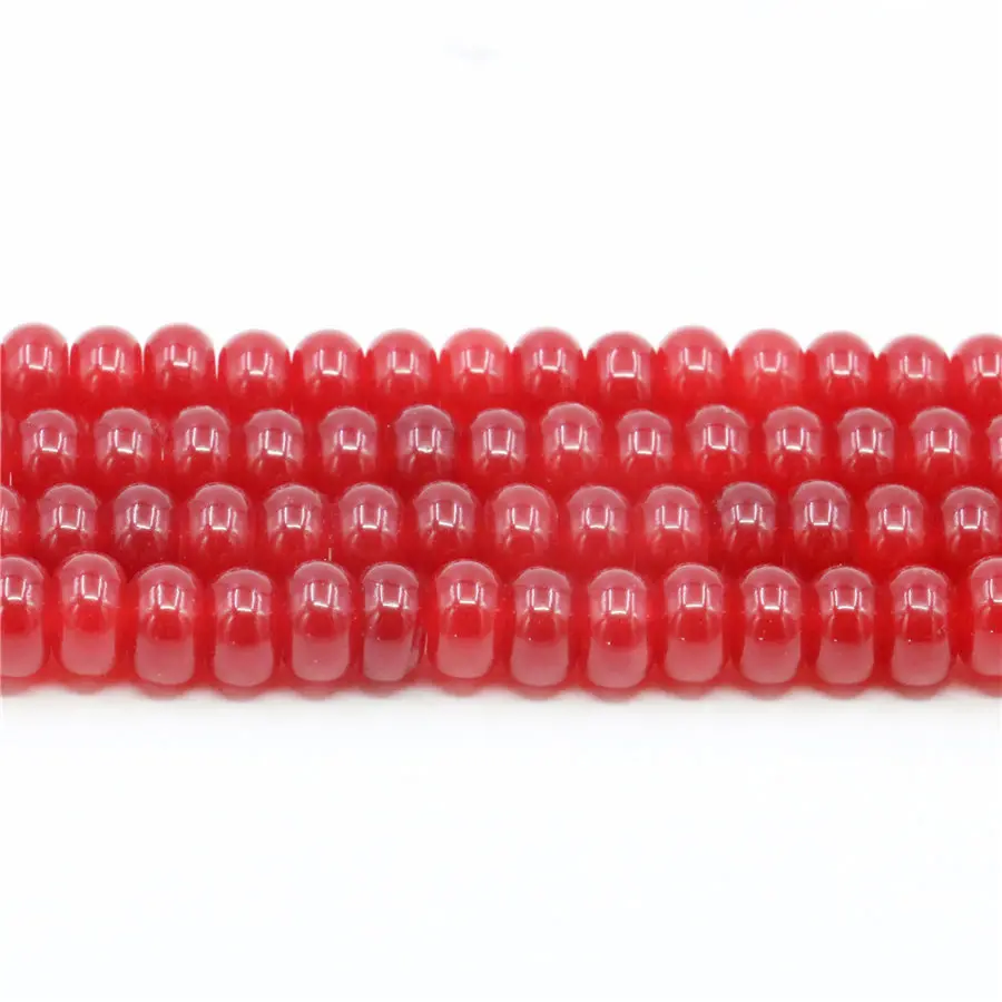 5X8mm красный розовый синий нефрит халцедон Rubys Abacus Jaspers свободные шарики из