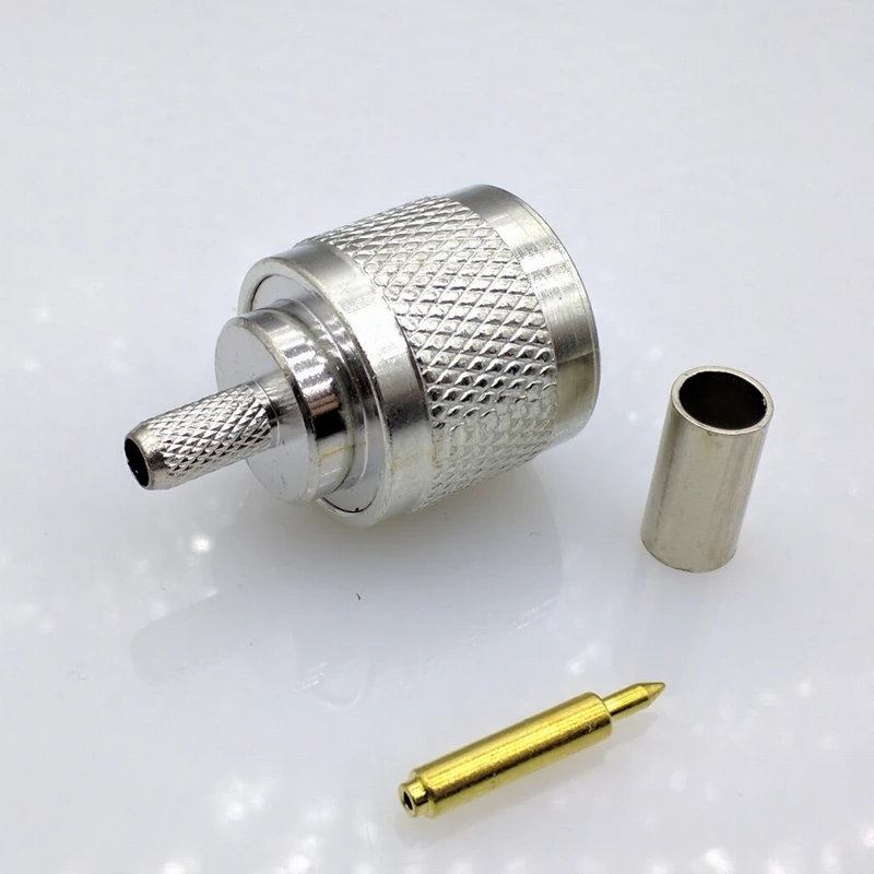 N-тип 50-3 RF коаксиальный разъем N Штекерный для RG58 RG142 RG400 LMR195 кабельный 1 шт. |