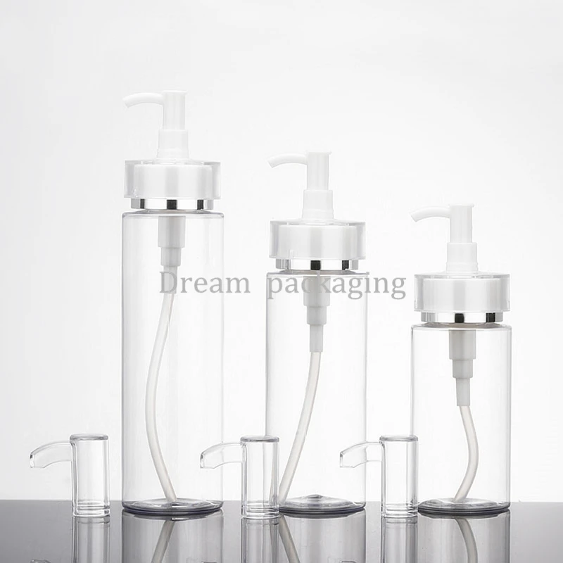

Горячая Распродажа (20 шт.) пустая прозрачная пластиковая бутылка с насосом для лосьона 120 мл 160 мл 200 мл высококачественные косметические бут...