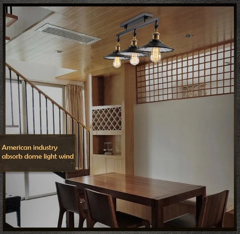 Винтажная металлическая подвесная люстра потолочный светильник в стиле лофт