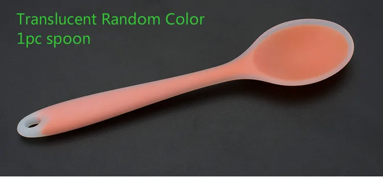 Tableware Spoons Creative Silicone Mini Spoons High Temperature Resistant Silicone Spoons Safety silica Gel - Цвет: A