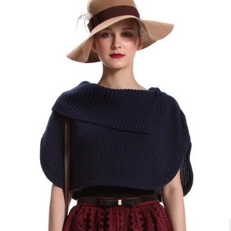 2013 new autumn and winter in Europe America women sweaters  lapel warm sweater cape | Женская одежда