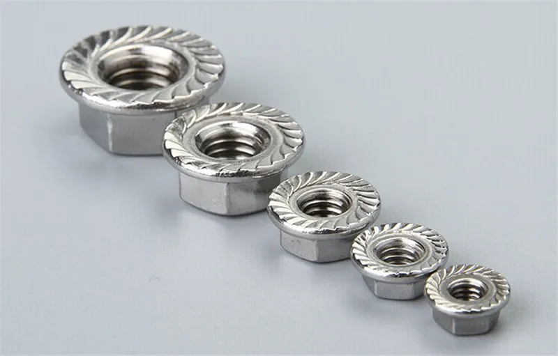 

20pcs/Lot Free Shipping Metric M10 304 Stainless Steel Hex Head Flange Nuts