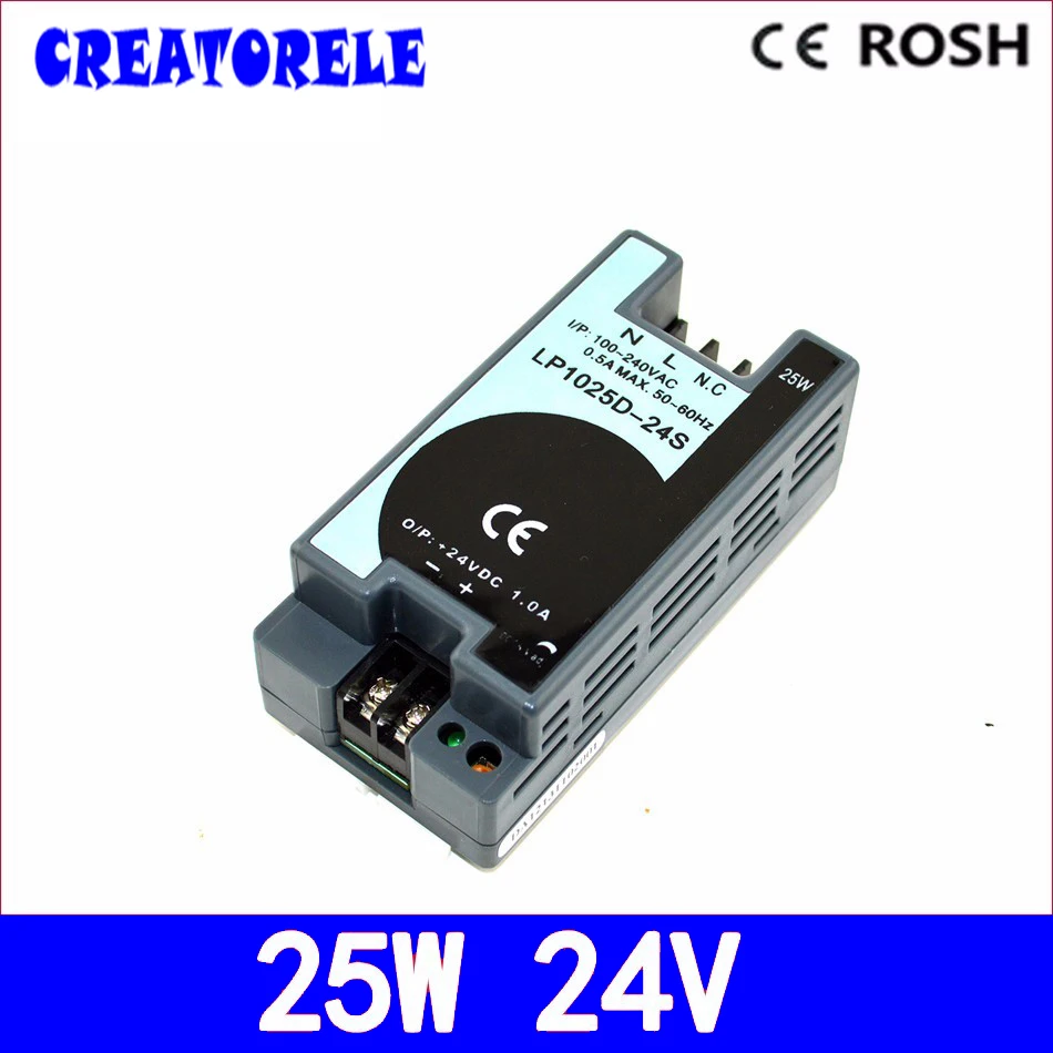 Ac к dc 1A 25w 24v LP 25 24 Din Rail driver led источник импульсного источника питания volt|switch
