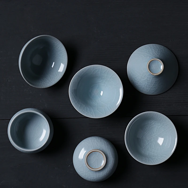 Чайная чашка Longquan Celadon 6 шт./лот 25 мл чайный набор из керамики китайский кунг-фу
