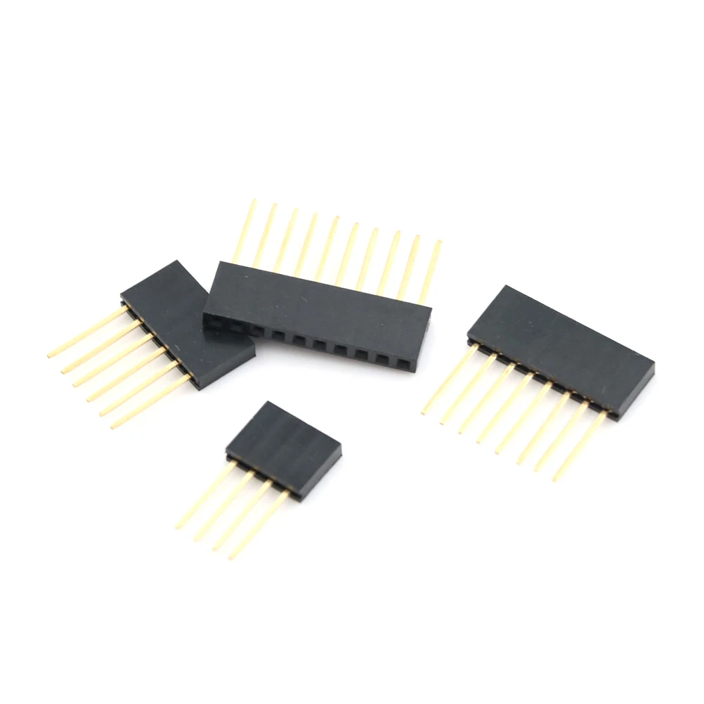 10 шт. 4/6/8/10 контактный разъем Femal для Arduino Shield оптовая продажа 2 54 мм штабелируемые