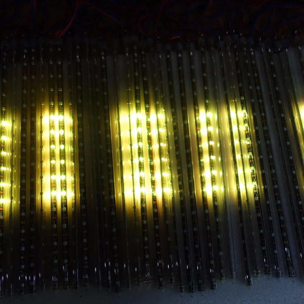 1 м длинный 3D SK6812 RGB цифровая лампа трубка Метеор; DC5V вход; 64 шт. SK6812 светодиодов с 32 пикселей всего