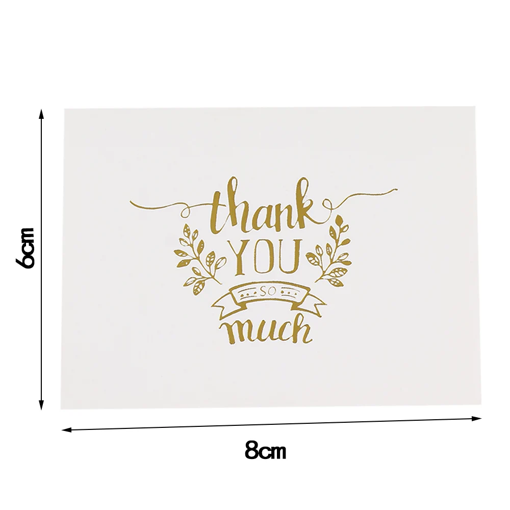 100 шт мини золотые рельефные поздравительные открытки с благодарностью на день