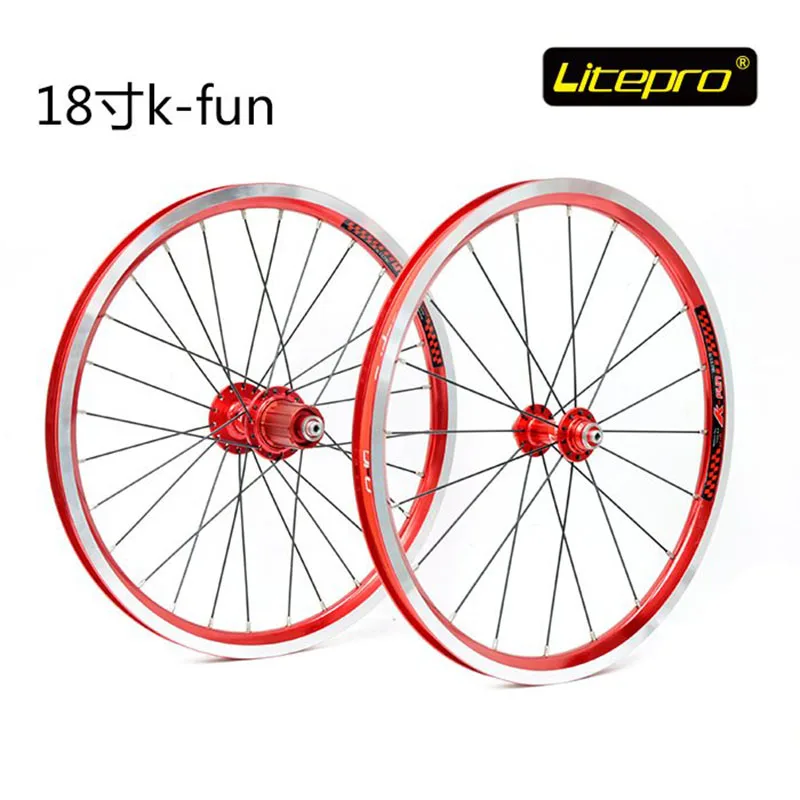 Litepro K-Fun 18 дюймов 355 колесная установка для складного велосипеда 4 подшипника ступицы подходят YA883 части велосипеда