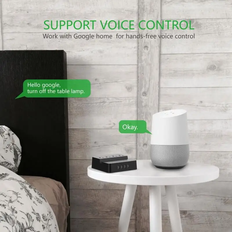 Wifi Smart power Strip Защита от перенапряжения 4 розетки США розетка с USB голосовым управлением удлинитель работает с Alex Google Home