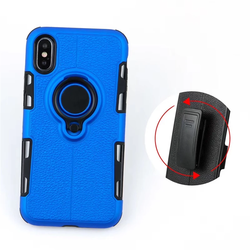 3 в 1 полный защитный чехол для iPhone XMAX X XS вращение автомобиля палец кольцо Крышка XR
