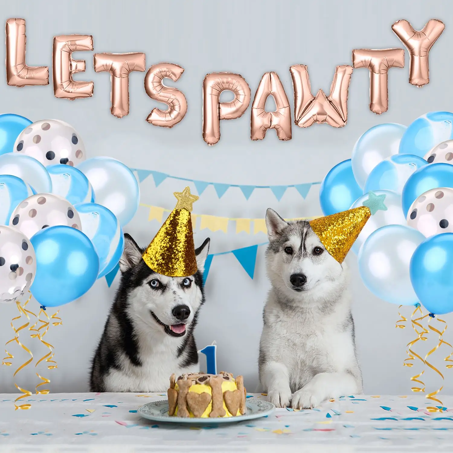 9 шт. 1" фольгированные шары милые буквы позволяет PAWTY вечерние шары декоративный шар для домашних собак кошек День рождения украшения